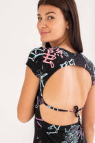 Neon Dragon Backless Dress