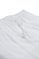 White Tassel Drawstring Maxi Skirt