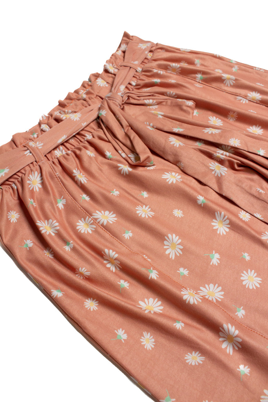 Daisy Paper Bag Waist Palazzo Pants