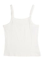 Extended Sizes White Ribbed Tank