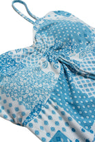 Patchwork Tie Front Dress