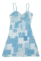 Patchwork Tie Front Dress