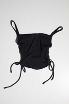 Black Ruched Side Ribbed Cami