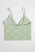 Sage Butterfly Seamless Crop Cami