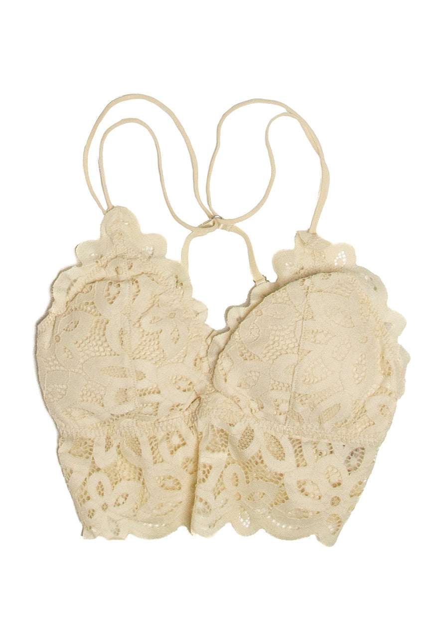 Natural Lace V Bralette