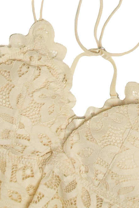 Natural Lace V Bralette
