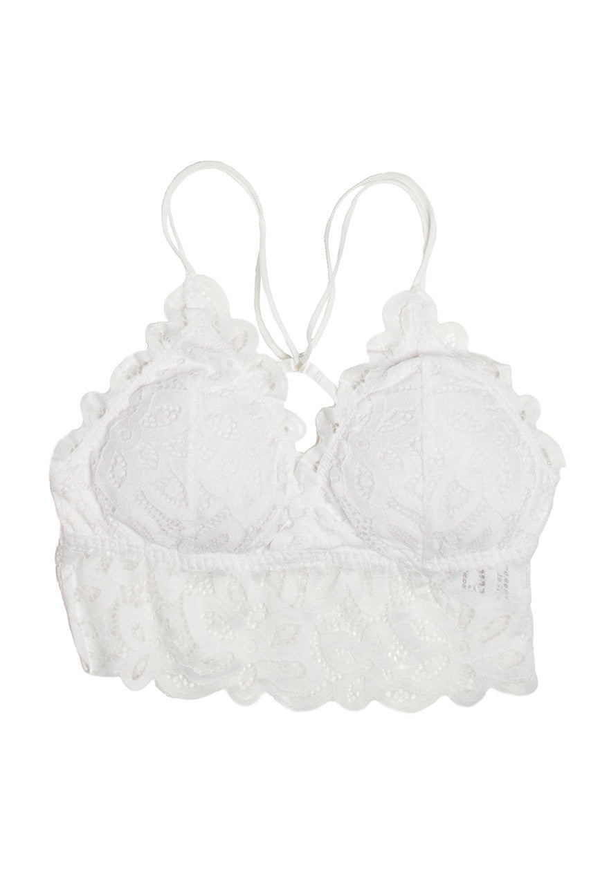 White Lace V Bralette