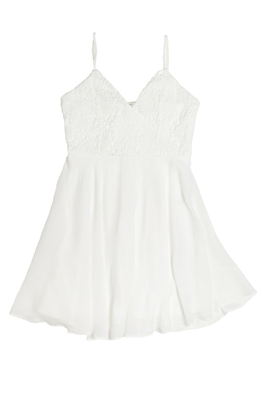 Lace Top Mini Dress