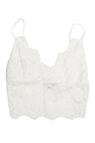 White Lace Lined Crop Cami