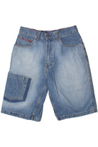 Vintage Asymmetrical Pocket No Boundaries Denim Shorts (2000s)
