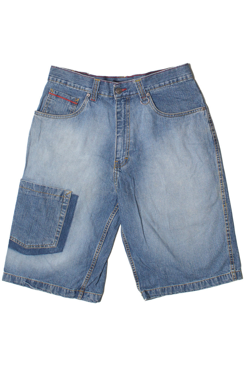 Vintage Asymmetrical Pocket No Boundaries Denim Shorts (2000s)