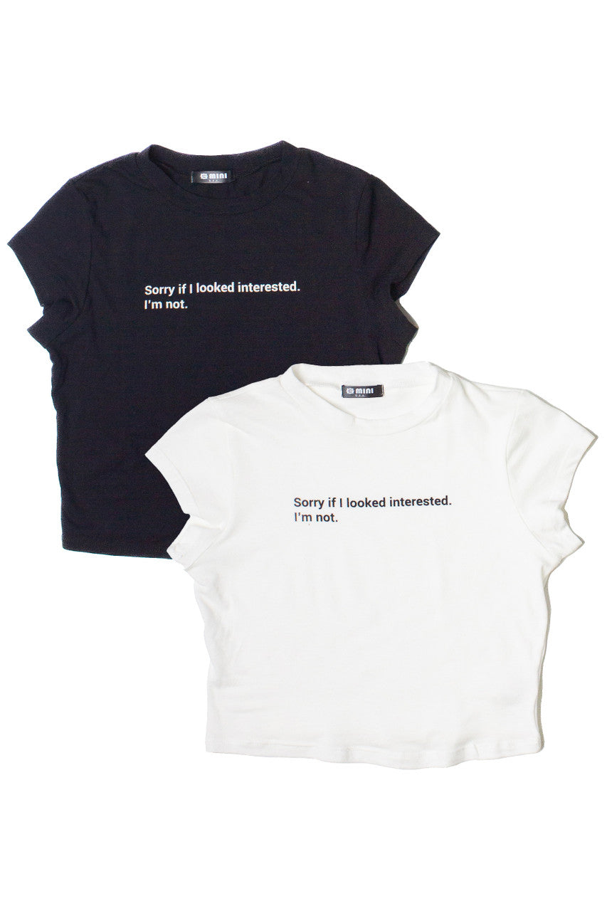 Sorry If I Looked Interested Baby Tee