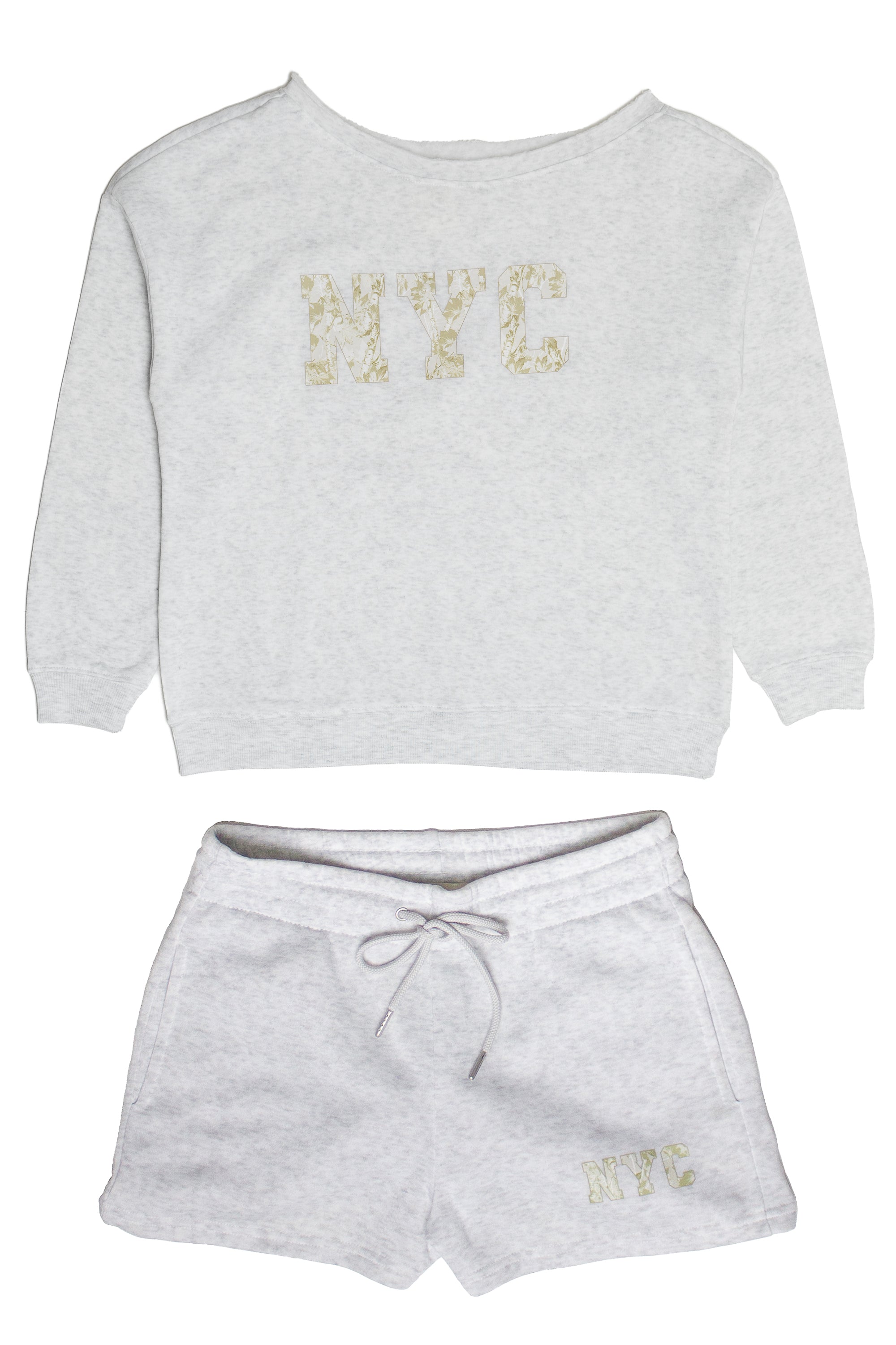 NYC Woodland Sweatshorts and Sweatshirt