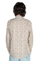 Off White Floral Long Sleeve Button Up Shirt