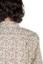 Off White Floral Long Sleeve Button Up Shirt