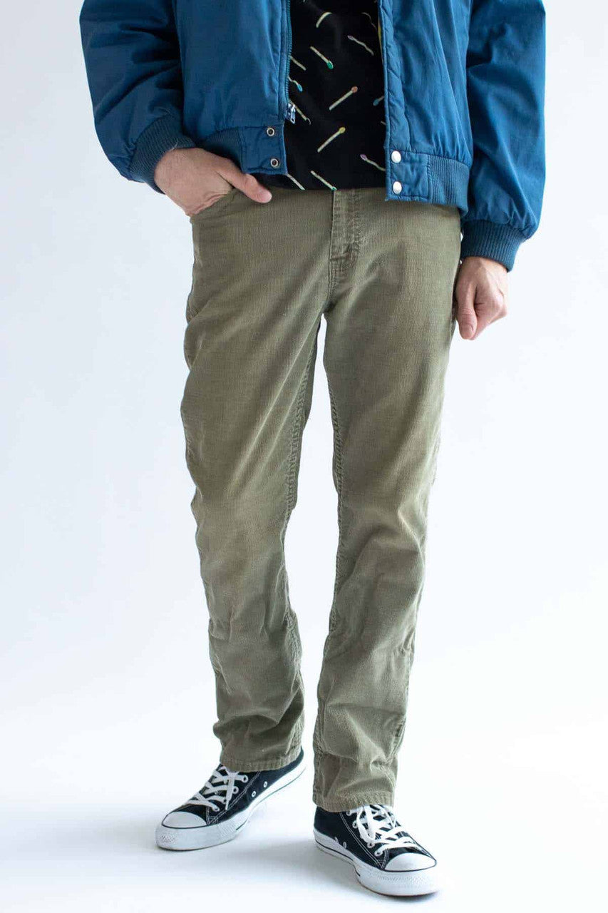 Olive Curduroy Pants