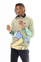 Olive Scenic Polar Fleece Hoodie