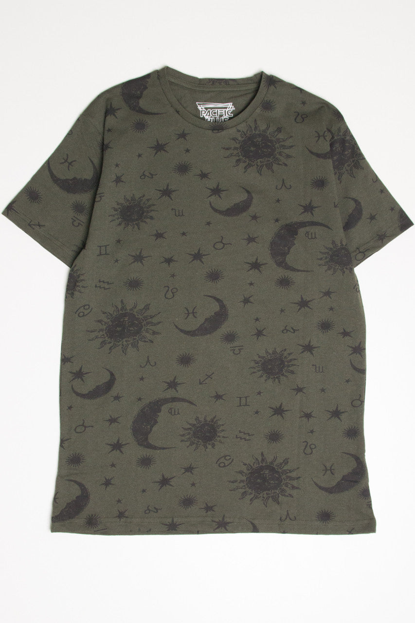 Olive Sun & Moon T-Shirt 1
