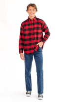1 Pocket Buffalo Flannel Button Up Shirt