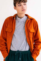 Orange Maple Polar Fleece Shacket
