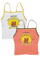 Organic Oranges Shirred Tank Tops