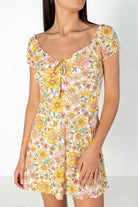 Pastel Garden Puff Sleeve Dress