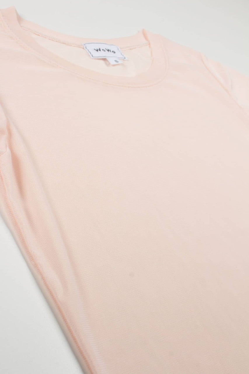 Peach Mesh Tee