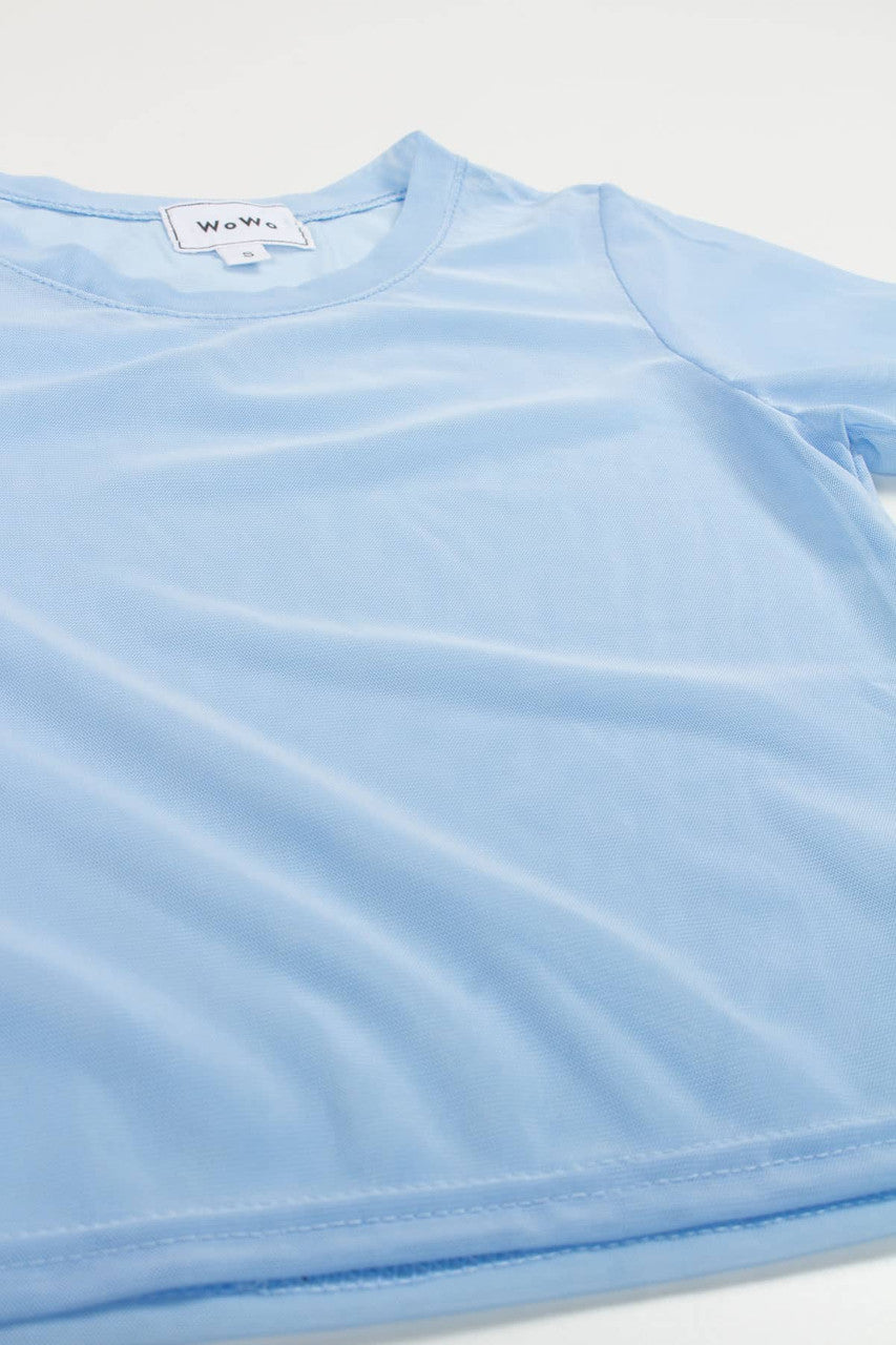 Blue Mesh Tee