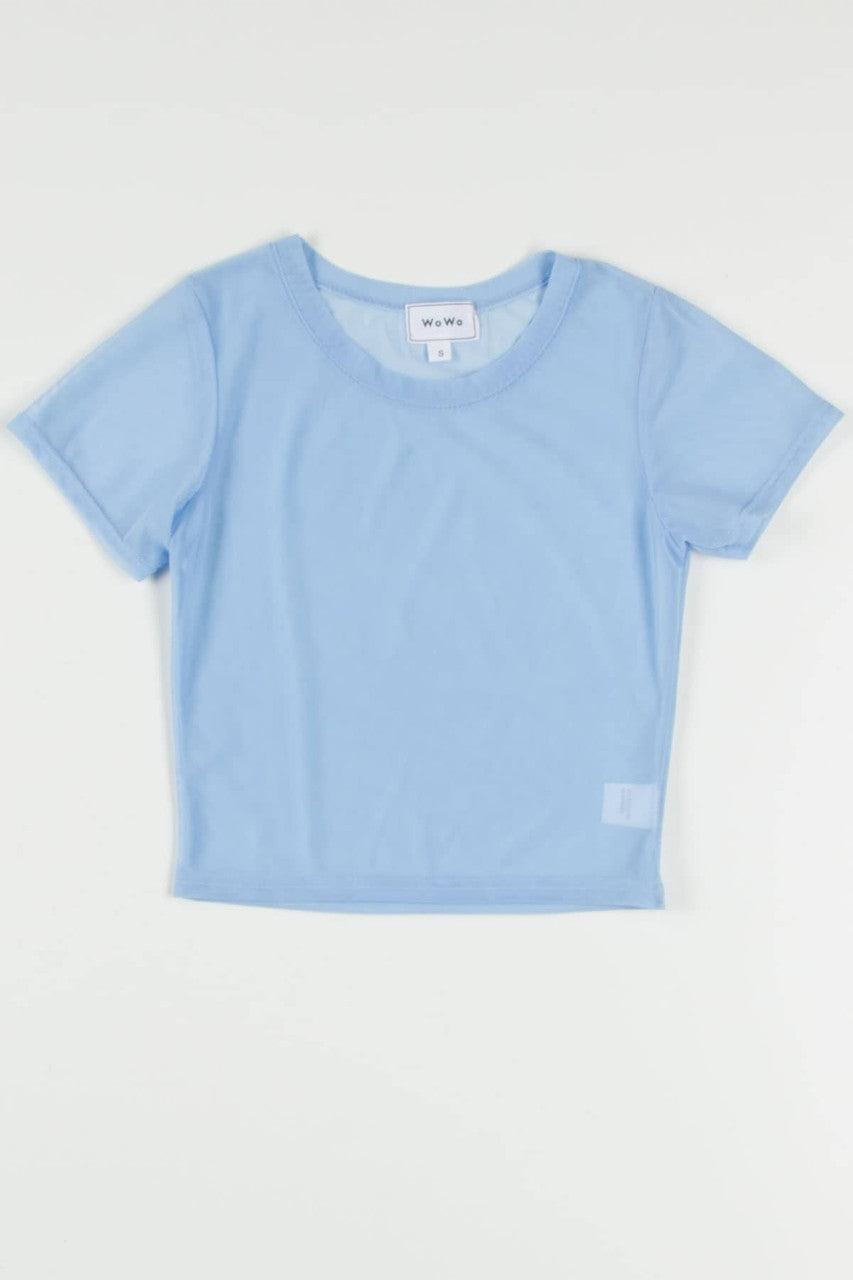Blue Mesh Tee