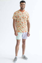 Pastel Purple & Mint Color Blocked Swim Shorts