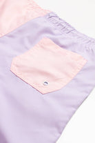 Pastel Purple & Pink Color Blocked Swim Shorts