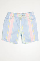 Pastel Striped Stretch Twill Shorts