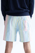 Pastel Striped Stretch Twill Shorts