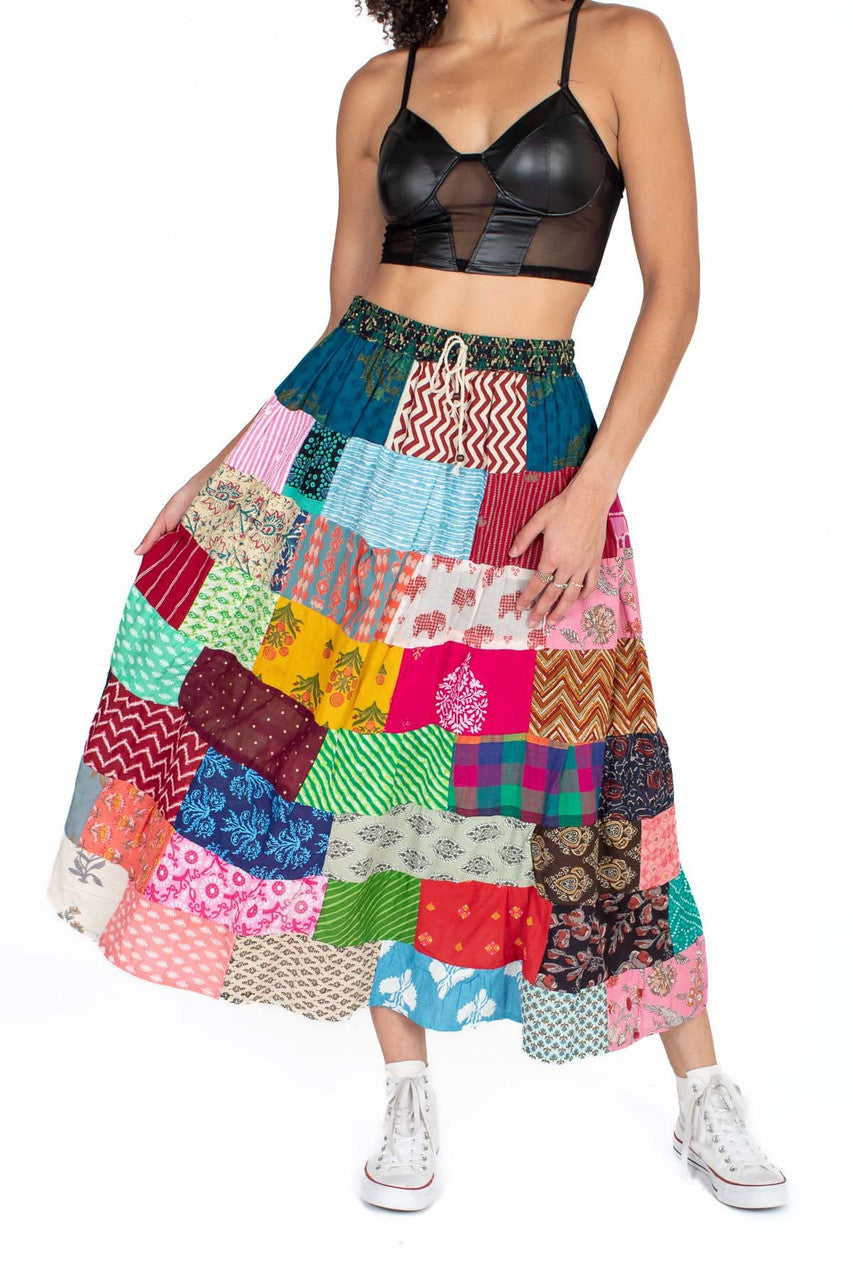 Patchwork Maxi Skirt