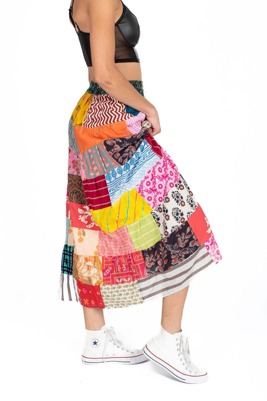 Patchwork Maxi Skirt