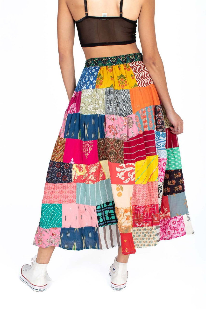 Patchwork Maxi Skirt