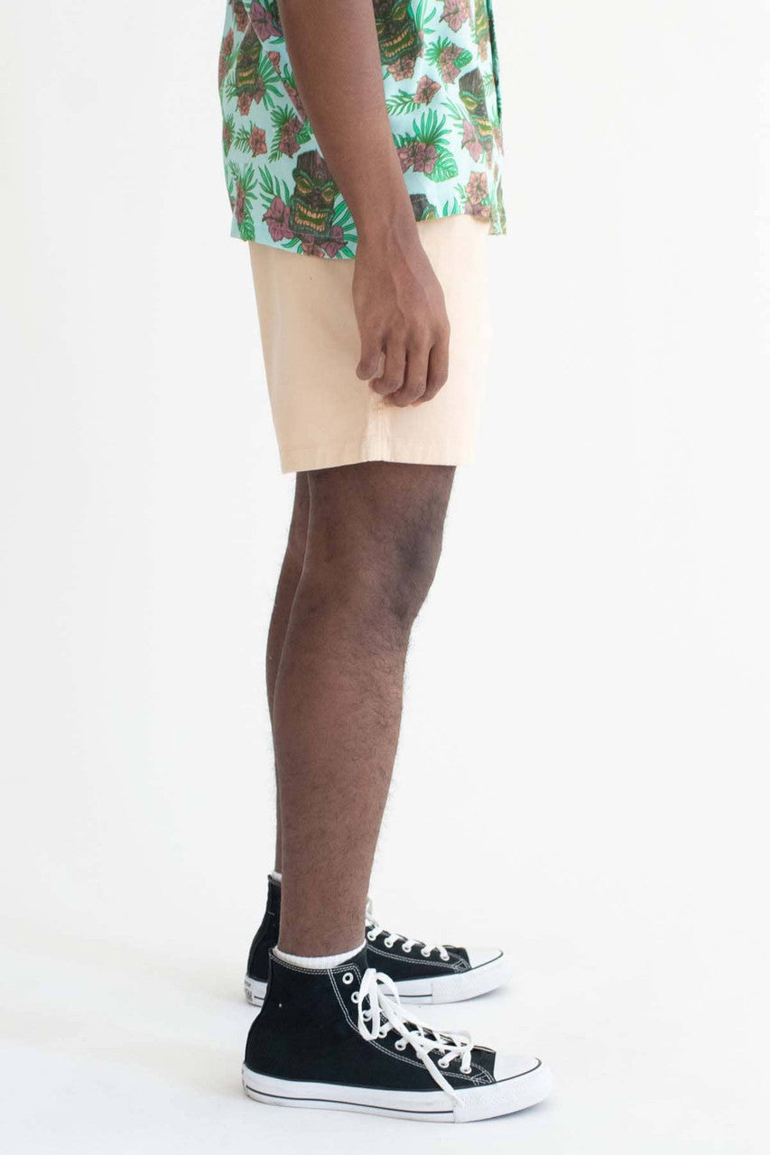 Peach Twill Pull On Shorts