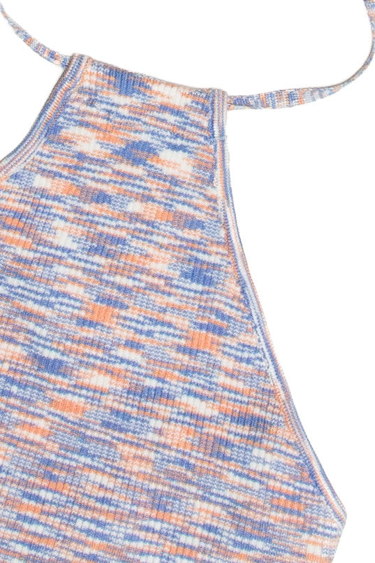 Blue Iris Space Dye Knit Halter Top