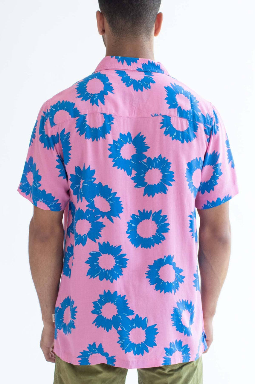 Pink and Blue Sunflower Print Hawaiian Shirt – Ragstock
