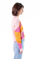 Pink Combo Abstract Landscape Cardigan