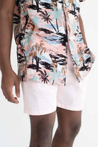 Pink Cotton Twill Shorts