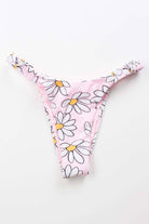 Pink Daisy Cheeky Bikini Bottom