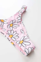 Pink Daisy Cheeky Bikini Bottom