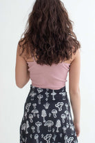Pink Lace Trim Crop Cami
