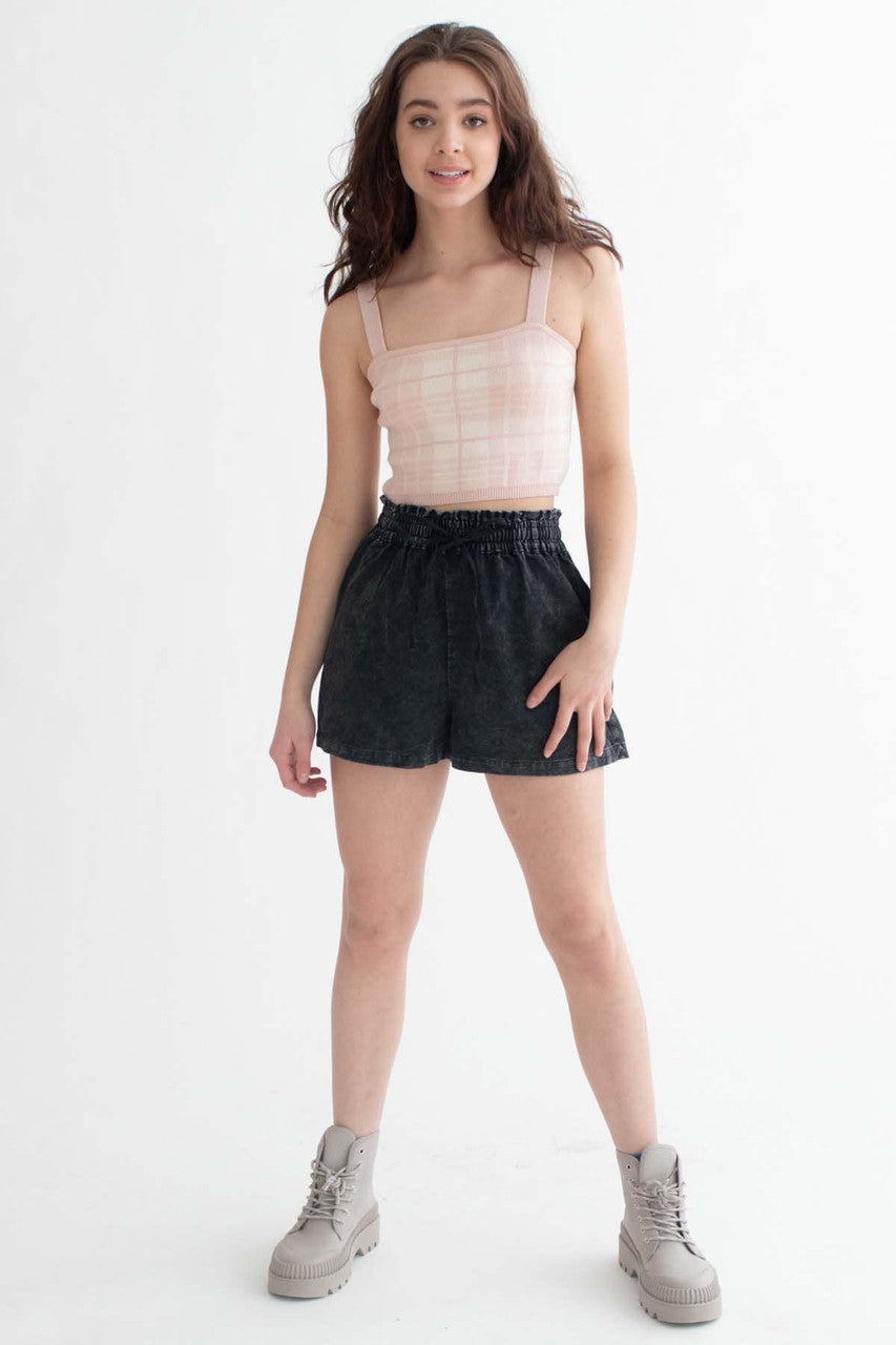 Pink Plaid Sweater Tank