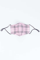 Pink Plaid Face Mask