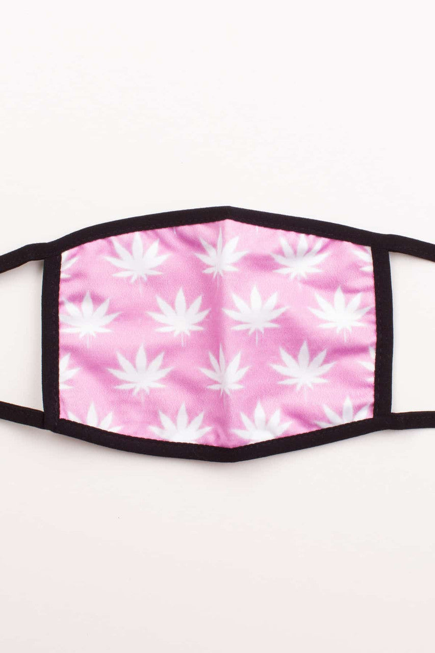 Pink Weed Face Mask