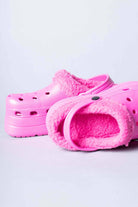 Pink Winter Foam Platform Clogs