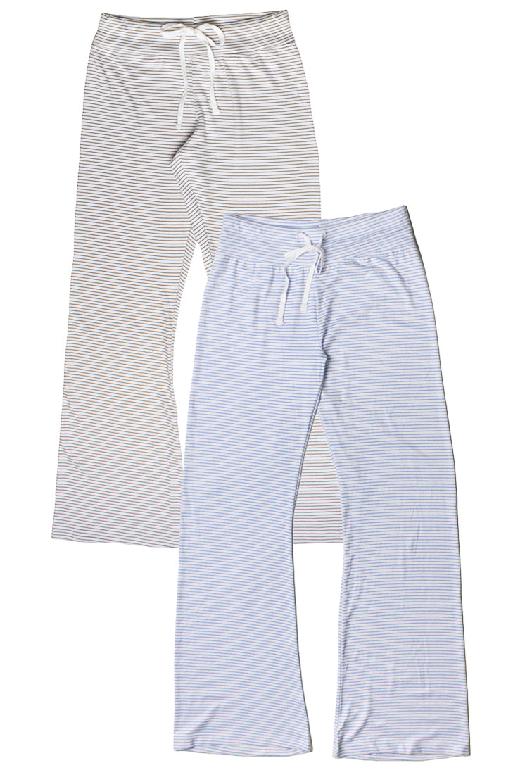 Pinstripe Wide Leg Lounge Pants