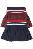 Striped Waist Pleated Skort
